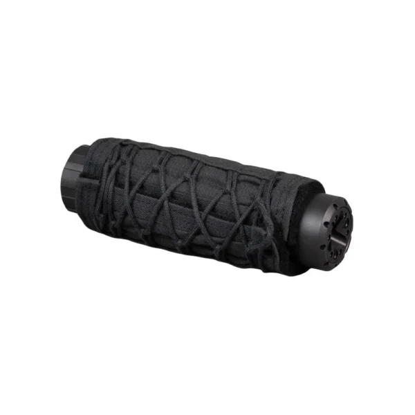 SilencerCo SCO Suppressor Cover black side view with woven cord wrap