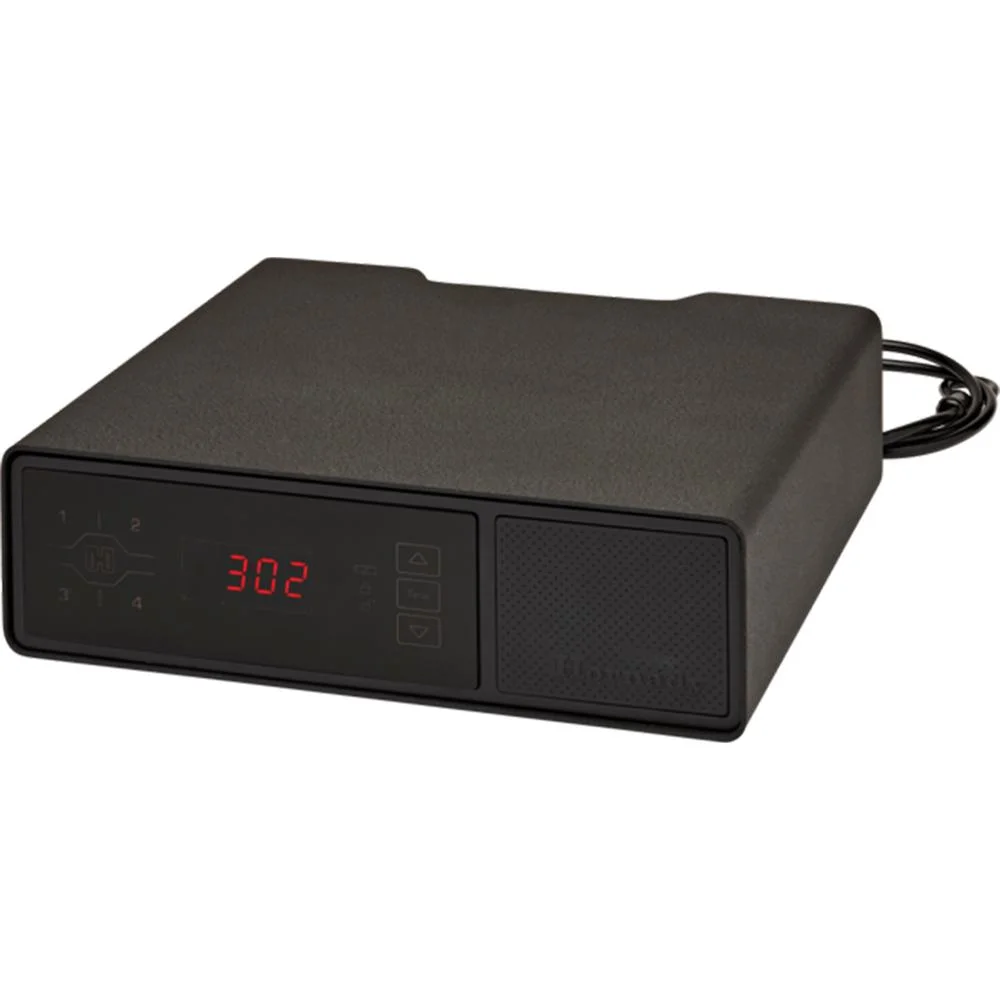 primary-54552 Hornady RAPiD Handgun Safe Night Guard black front view with red digital clock display