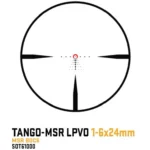 Sig Sauer Tactical Tango-MSR LPVO Rifle Scope, circular reticle view with red center mark