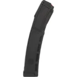 Sig Sauer MPX handgun magazine, curved black front angled view