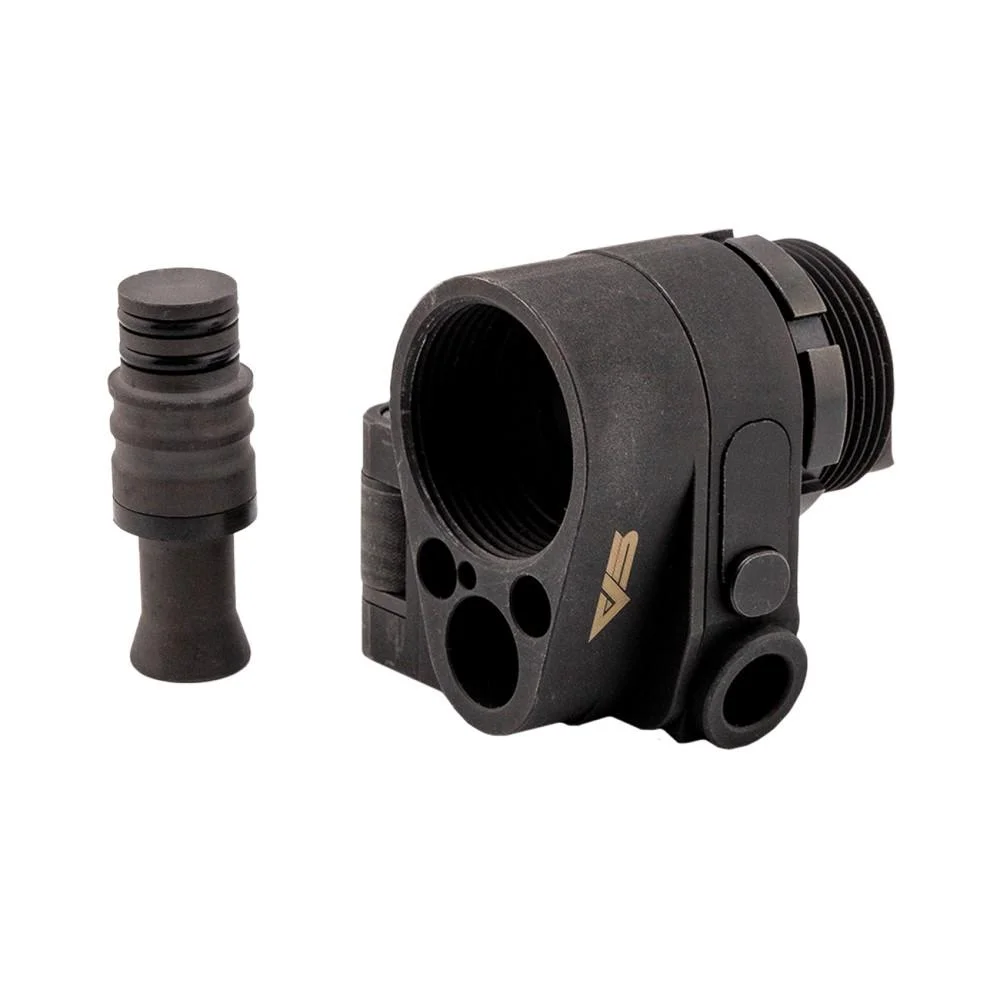 primary-54561 10 Ring Sylvan Arms SA5 Pro, black folding stock adapter with separate cylindrical component