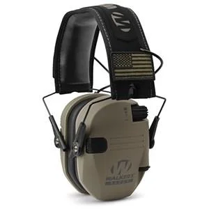 Walkers Game Ear Walker's Razor Patriot Series Razor Slim Electronic Muff 23 NRR FDE American Flag