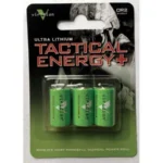 Viridian Tactical Energy Ultra Lithium Batteries three green batteries in retail blister pack