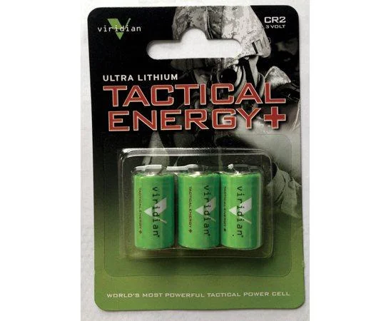 primary-54580 Viridian Tactical Energy Ultra Lithium Batteries three green batteries in retail blister pack