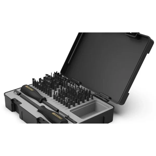 AOB Wheeler 89pc Professional Gunsmith Screwdriver Set, open black case with bits and drivers