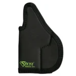 Sticky Holster Optics Ready 3 in black, side view with textured edging and green logo