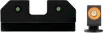 XS Sight Systems R3D Night Sights Orange, black rear and front sights with orange front ring