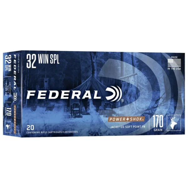 Federal Cartridge Co. Federal Power-Shok Rifle Ammunition .32 Win Special 170 gr FNSP 2250 fps - 20/ct