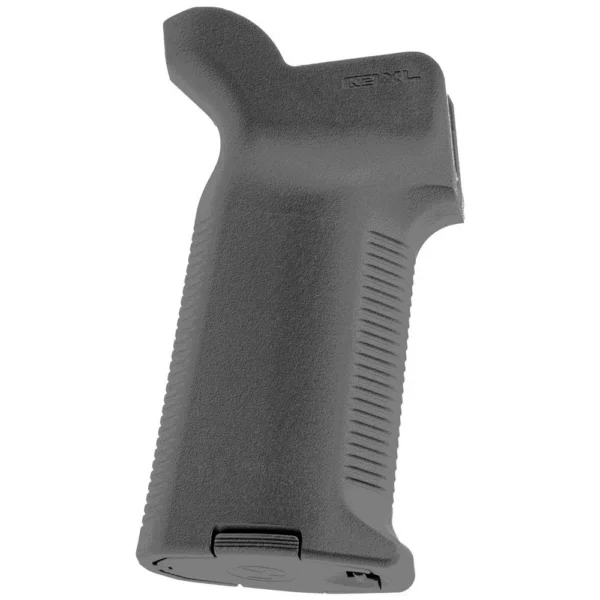 MAGPUL MOE K2 XL GRIP black pistol grip in angled side view with textured panels