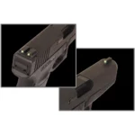 Truglo Tritium Night Sights for Glock, green front and rear dots shown mounted from top