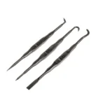 The Allen Company Breakthrough Double-Ended Picks, three black picks with hooked and pointed tips