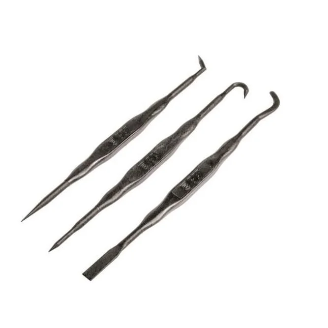 primary-54649 The Allen Company Breakthrough Double-Ended Picks, three black picks with hooked and pointed tips