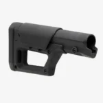 MAGPUL PRS LITE black stock, right-side view with cheek riser and open lower frame