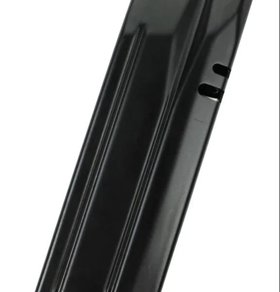Cz-Usa Firearms CZ P-10 C magazine, black angled side view with orange follower