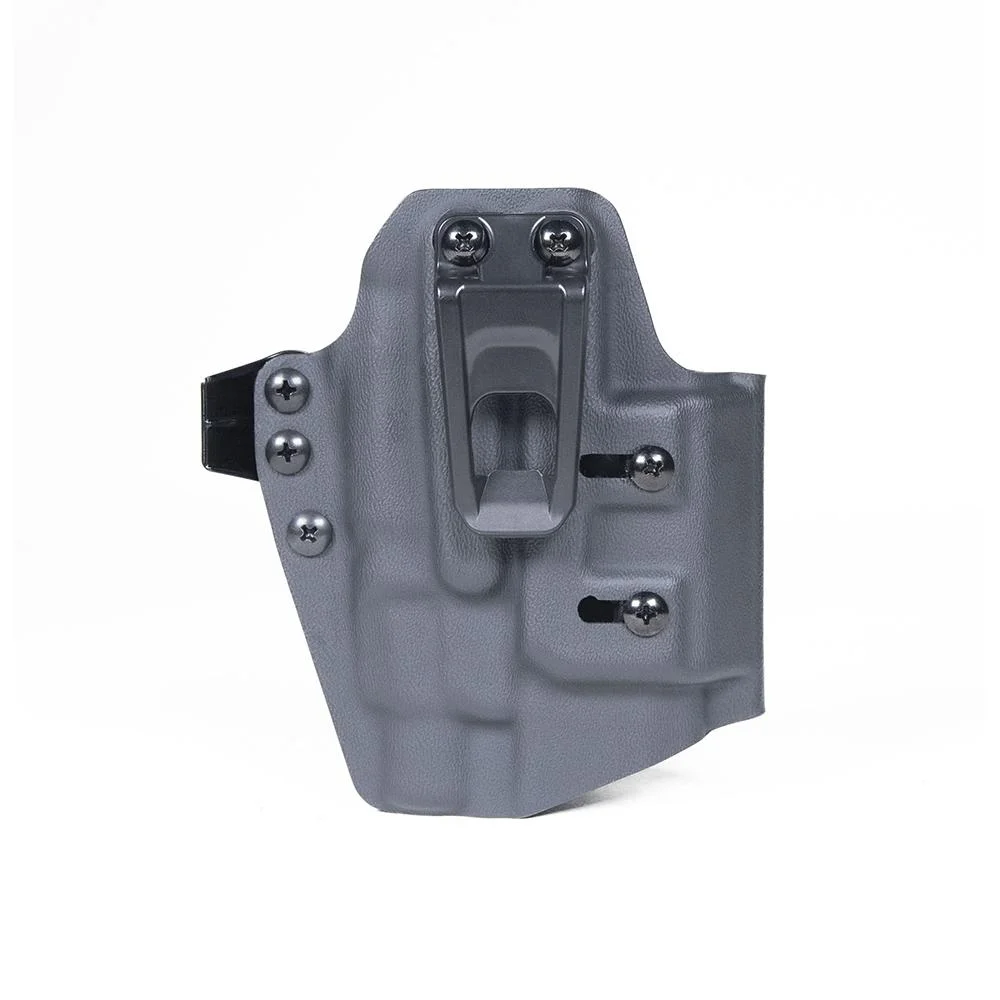 primary-54736 Crucial Concealment Covert IWB Holster, black molded holster, front view with belt clip