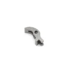 Ed Brown Handgun Perfection Sear, silver angled view with curved top and machined notches