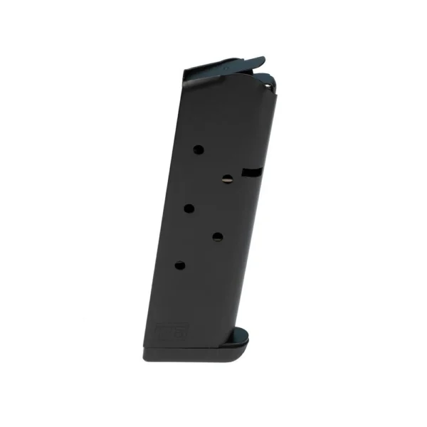 Ed Brown Handgun Magazine, black angled side view with witness holes and base plate