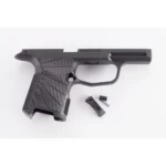 Wilson Combat Grip Module for P365 black right-side view with textured grip and loose parts