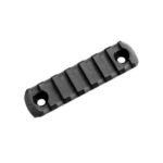 MAGPUL M-LOK Poly Rail Section, black angled top view with seven slots and two mounting holes