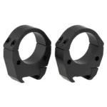 TALLEY MDRN SPORTING RINGS, pair of black rings in front three-quarter view