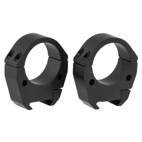 TALLEY MDRN SPORTING RINGS, pair of black rings in front three-quarter view