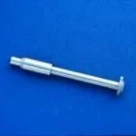 WILSON FULL-SZ FULL LEN GUIDE ROD, silver metal rod in side view on blue background
