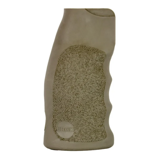 ERGO TDX-0 DLX AR ZA FLTTP GRP DE, tan grip front view with textured panel