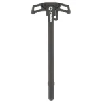 CMMG AR-15 Zeroed Ambi Charging Handle, black front view with dual latches