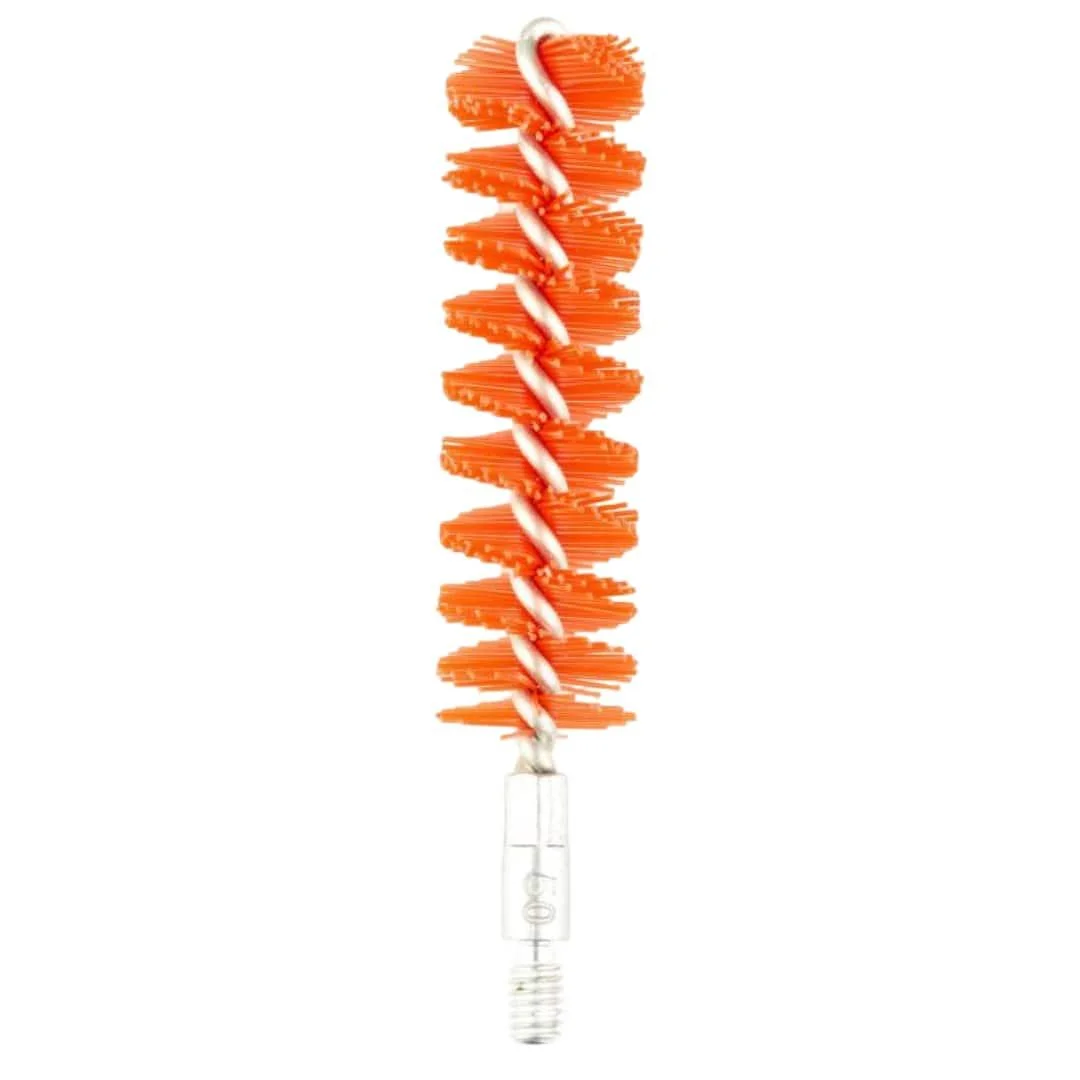 primary-54831 Birchwood Casey Nylon Bore Brush, orange bristles and white threaded stem