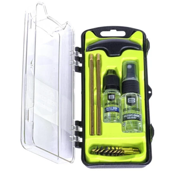 The Allen Company Breakthrough Vision Series Pistol Cleaning Kit, open green and black case