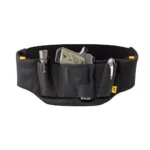 Mission First Tactical Belly Band Holster, black front view with holster and accessory pockets