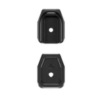 Radian Weapons Tru-17 Magazine Base Pad, two black base pads shown from top and underside