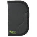 Sticky Holsters Large Sticky Pocket Holster for 4-inch Revolvers, grey front view with black edging