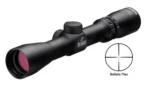 Burris Handgun Scope, matte black right-side view with adjustment turrets and reticle inset