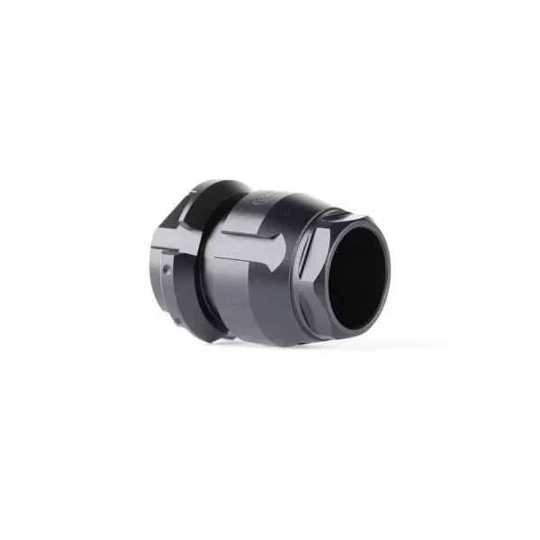 Dead Air KeyMo Zero, black angled side view with hexagonal body and threaded opening