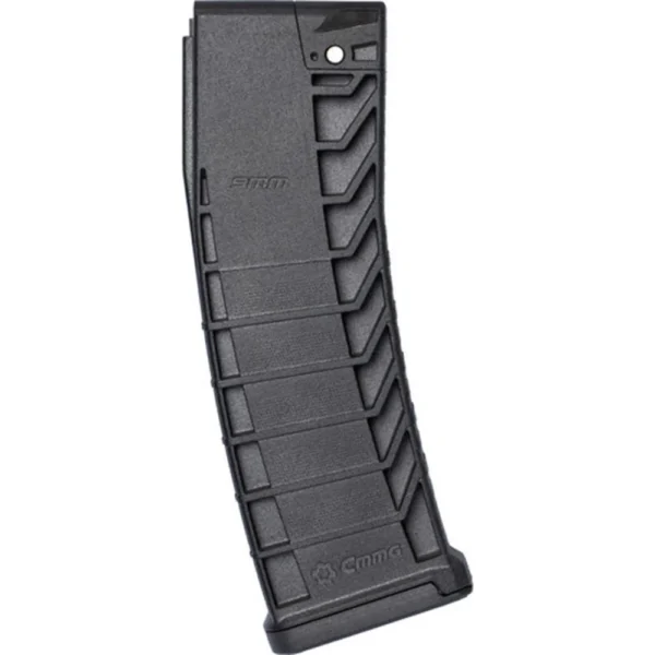 CMMG AR-15 Gen II Rifle Magazine, black curved front view with textured panels