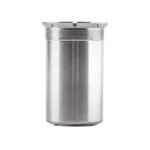 Dead Air Blast Shield Insert for Pyro, silver cylindrical insert in front view with threaded rim
