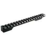 Talley Picatinny Base for Savage AXIS LA 0 MOA, black angled top view with slotted rail