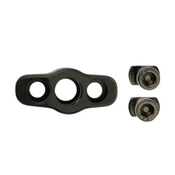 CMC M-LOK QD Sling Mount, black oval mount with three holes and two silver fasteners