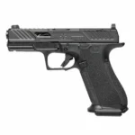 Shadow Systems SHDW XR920 Elite, left-side view of black pistol with textured grip and cutout slide
