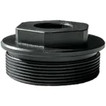BANISH Direct Thread Mount 11/16x24, black angled view with threaded base and hex top