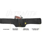 Mission First Tactical Ultralite Belly Band Holster sage green, front view holding a handgun