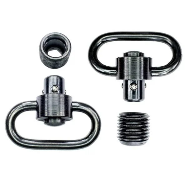 Grovtec Heavy Duty Push Button Swivel Set with Base, black swivels and threaded mounting pieces