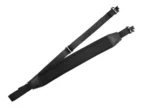 Grovtec Flex Sling black, laid diagonally with padded section and swivels visible