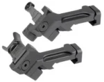 Midwest 45Degree Off Set Sights, angled view of black front and rear sight set