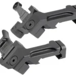 Midwest 45Degree Off Set Sights, angled view of black front and rear sight set