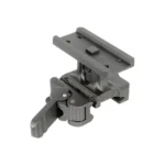 Midwest MK2 QD T2 Aimpoint Mount, black angled view with mounting plate, lever and knob