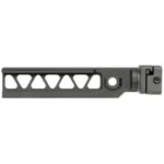 Midwest Industries Alpha Series M4 Beam Side Folder Stock, black right-side view with skeletonized beam