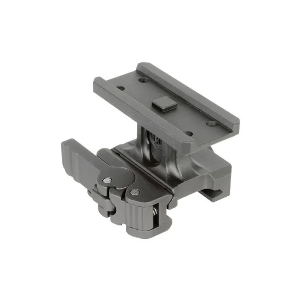 MIDWEST MK2 QD T2 AMPT MNT, gray angled view with quick-detach lever and raised rail