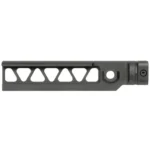 Midwest Industries Alpha Series M4 Beam Stock Fixed Black black stock, side view with cutouts